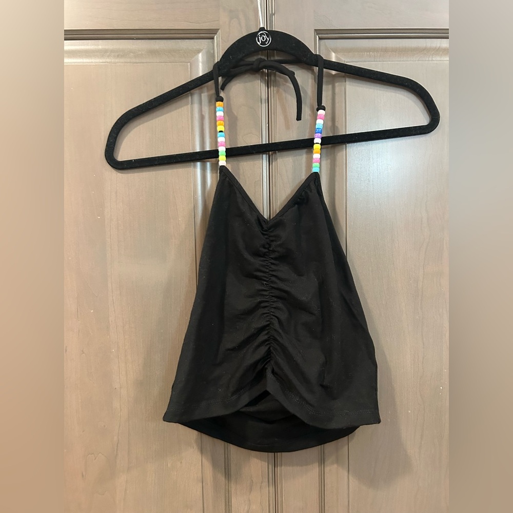 Global Love Girls’ Ruched Cropped Halter Top, Size XL